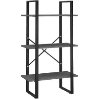 vidaXL Étagère de rangement Gris 60x30x105 cm Bois de pin massif