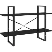vidaXL Bibliothèque à 2 niveaux Noir 100x30x70 cm Bois de pin massif