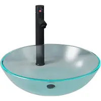 vidaXL Robinet de lavabo de salle de bains Garniture de vidage en verre mat