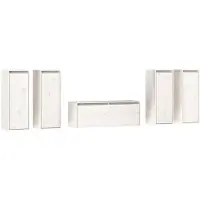 vidaXL Armoires TV 5 pcs. Blanc Pin massif