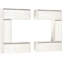 vidaXL Armoires TV 6 pcs. Blanc Pin massif