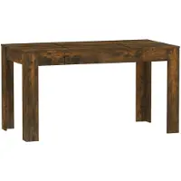 vidaXL Table de salle à manger chêne fumé 140x74,5x76 cm Bois composite