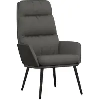vidaXL Fauteuil relax gris foncé Tissu