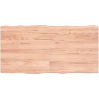 vidaXL Dessus de table bois massif traité bordure assortie