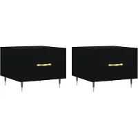 vidaXL Tables basses 2 pièces noir 50x50x40 cm bois composite