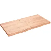 vidaXL Dessus de table marron clair bois chêne massif traité