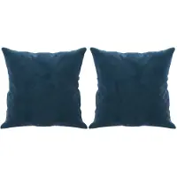 vidaXL Coussins décoratifs lot de 2 Bleu 40x40 cm Velours