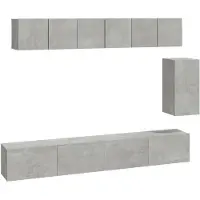 vidaXL Ensemble de 6 meubles TV en bois gris béton