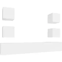 vidaXL Ensemble de 6 meubles TV blanc en bois composite