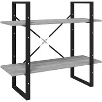 vidaXL Bibliothèque 2 niveaux Sonoma gris 80x30x70cm Bois d'ingénierie
