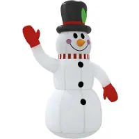 vidaXL Bonhomme de neige gonflable avec LED 300 cm