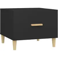 vidaXL Table basse noire 50x50x40 cm bois composite