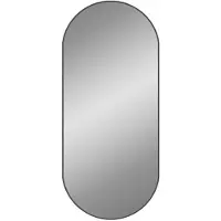 vidaXL Miroir mural Noir 100x45 cm Ovale