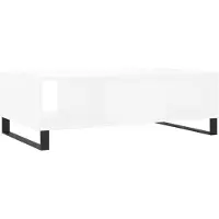 vidaXL Table basse blanche 104x60x35 cm Bois composite