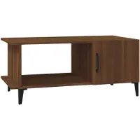 vidaXL Table basse marron imitation chêne 90x50x40 cm Bois composite