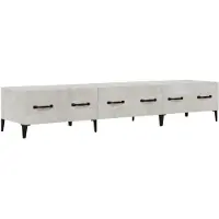 vidaXL Armoire TV gris béton 150x34,5x30 cm Bois composite