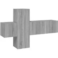 vidaXL Ensemble de meubles TV 3 pièces Gris Sonoma Bois composite