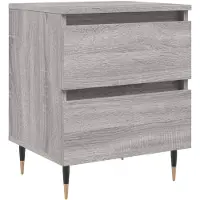 vidaXL Table de chevet sonoma gris 40x35x50 cm bois d’ingénierie
