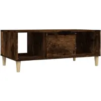 vidaXL Table basse chêne fumé 90x50x36,5 cm Bois composite