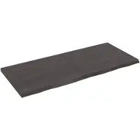 vidaXL Dessus de table marron foncé bois chêne massif traité