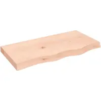 vidaXL Dessus de table 80x40x(2-6) cm bois de chêne massif non traité