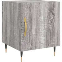 vidaXL Table de chevet sonoma gris 40x40x50 cm bois d'ingénierie