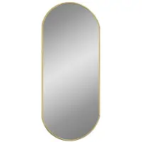 vidaXL Miroir mural Doré 70x30 cm Ovale