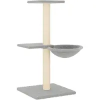 vidaXL Arbre à chat avec colonnes à griffer en sisal gris clair 72 cm