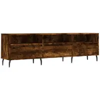 vidaXL Armoire TV chêne fumé 150x30x44,5 cm Bois composite