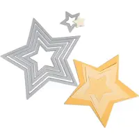 SIZZIX Matrice de découpe - - Framelits Set 5 pièces - Étoiles - Mixte - À partir de 13 ans