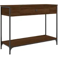 vidaXL Table console chêne marron 100x34,5x75 cm bois d'ingénierie