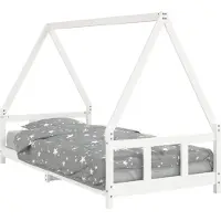 vidaXL Lit d'enfant blanc 90x200 cm pin massif