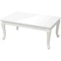 vidaXL Table basse blanc brillant 100x50x42 cm Bois composite