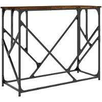vidaXL Table console chêne fumé 100x40x80 cm bois d'ingénierie