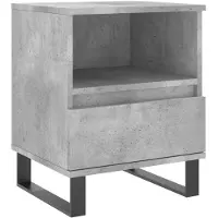 vidaXL Table de chevet gris béton 40x35x50 cm bois d’ingénierie