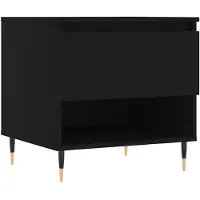 vidaXL Table basse noire 50x46x50 cm bois composite