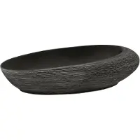 vidaXL Vasque à poser Gris et noir Ovale 59x40x14 cm Céramique