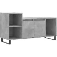 vidaXL Armoire TV gris béton 100x35x55 cm Bois composite