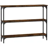 vidaXL Table console chêne fumé 100x22,5x75 cm bois d'ingénierie