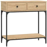 vidaXL Table console chêne sonoma 75x34,5x75 cm bois d'ingénierie