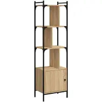 vidaXL Bibliothèque avec porte chêne sonoma 44,5x30x154,5 cm