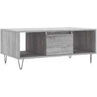 vidaXL Table basse Gris Sonoma 90x50x36,5 cm Bois composite