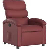 vidaXL Fauteuil relax vin rouge similicuir
