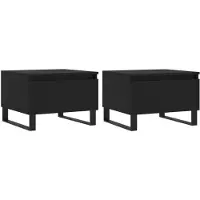 vidaXL Tables basses 2 pièces noir 50x46x35 cm bois composite