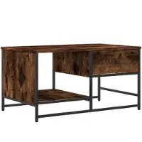 vidaXL Table basse chêne fumé 85,5x51x45 cm Bois composite