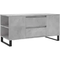 vidaXL Table basse gris béton 102x44,5x50 cm Bois composite