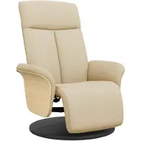 vidaXL Fauteuil relax avec repose-pieds Crème Tissu