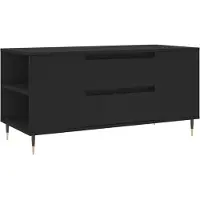 vidaXL Table basse noire 102x44,5x50 cm Bois composite