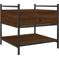 vidaXL Table basse marron imitation chêne 50x50x50 cm Bois composite
