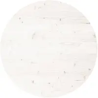 vidaXL Dessus de table rond blanc Ø80x3 cm bois de pin massif